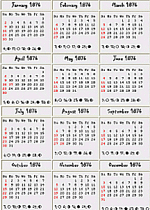 1876 Calendar