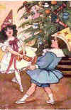 Children pulling on cracker (4696 bytes)